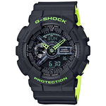 Men's Casio G-Shock Anti-Magnetic Black and Acid Green Resin Watch