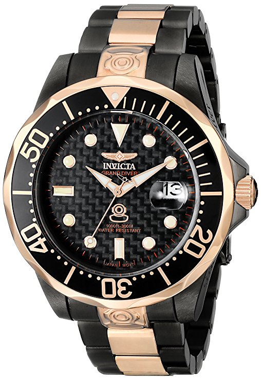 Men's Invicta Pro Diver Automatic Black Carbon Fiber Dial